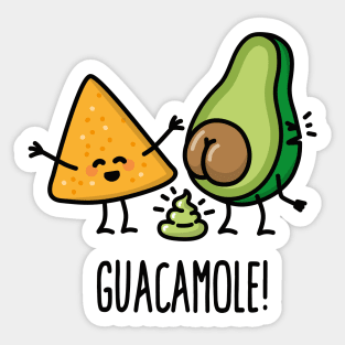 Guacamole turd pooping avocado Tortilla chips gift Sticker
